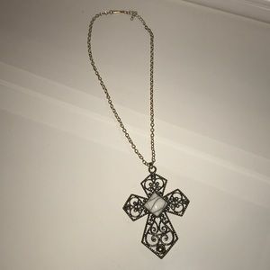 Cross marble necklace